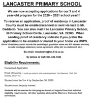 LPS 3 and 4 year old programs